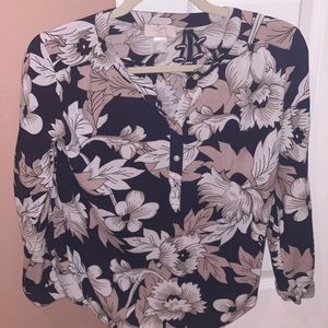 Loft petite small long sleeve blouse
